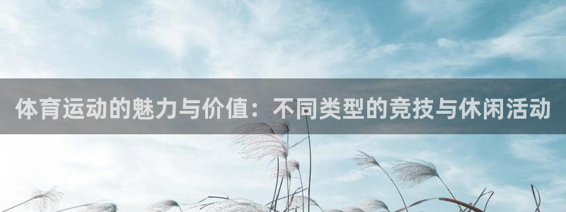 意昂34登录：体育运动的魅力与价值：不同类型的竞技与休闲活动