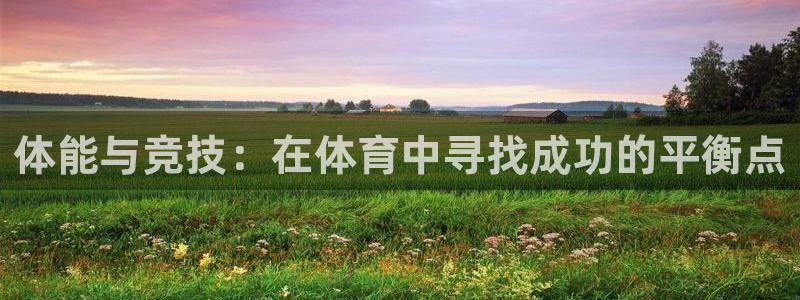 意昂3vk：体能与竞技：在体育中寻找成功的平衡点