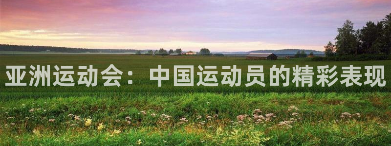 意昂33登录：亚洲运动会：中国运动员的精彩表现