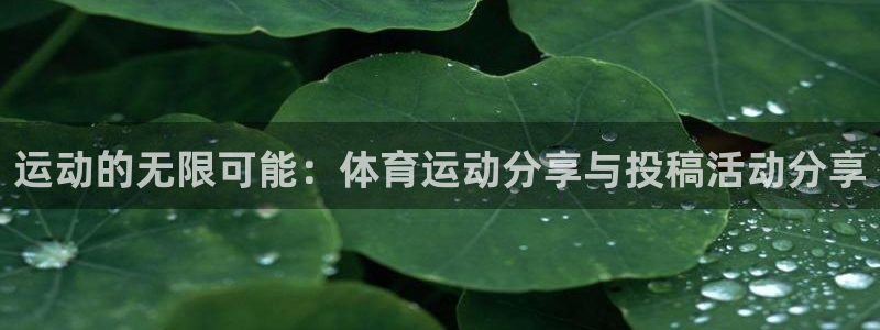 意昂3集团股票：运动的无限可能：体育运动分享与投稿活动分享